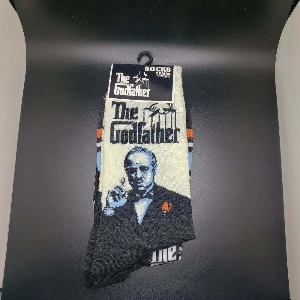 The Godfather crew socks 2 pairs Mafia boss socks